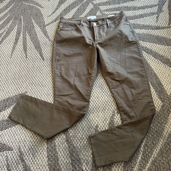 FRAME Denim - FRAME Le  Skinny Jeans Womens 31 brown Coated Cotton High Rise Resin Grip‎